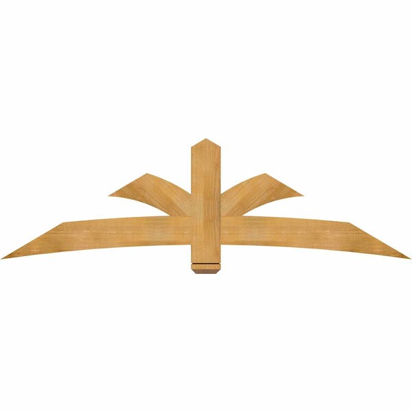 Ekena Millwork Davenport Rough Sawn Timber Gable Bracket, Western Red Cedar, 84"W x 24"H x 2"D x 6"F, 7/12 Pitch GBW084X24X0206DAV00RWR - main